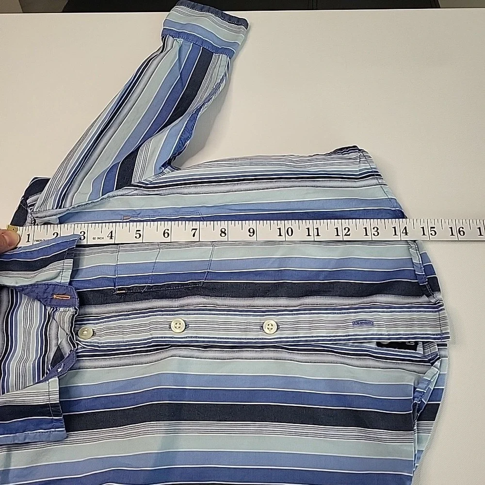 BABY GAP Y2K 2012‎ Button Up Blue Striped Shirt Toddler Boys 2T Years